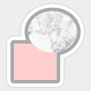 Marble geometric shapes Sticker